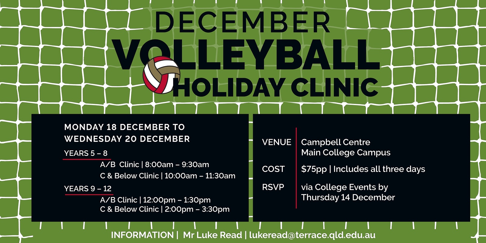 Banner image for Volleyball December Holiday Clinics