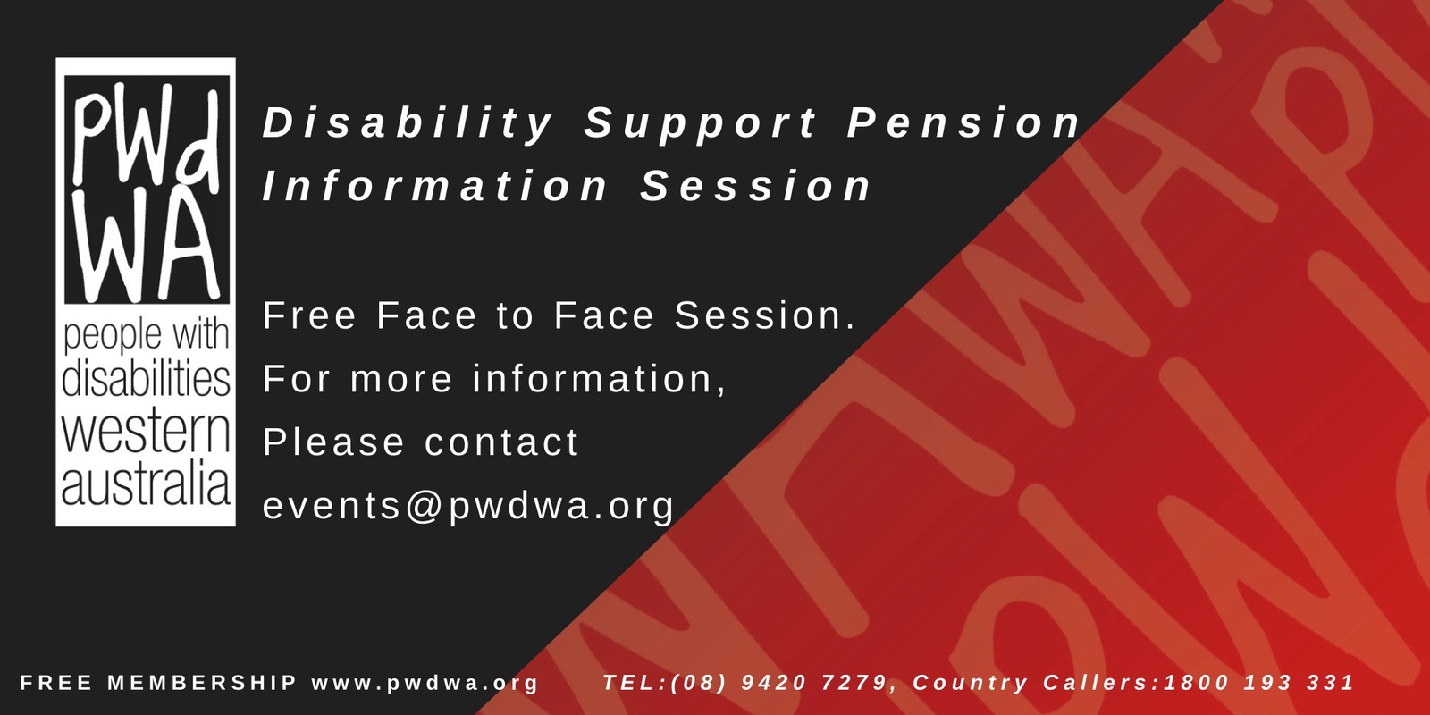 Banner image for Make a strong Disability Support Pension Application Workshop