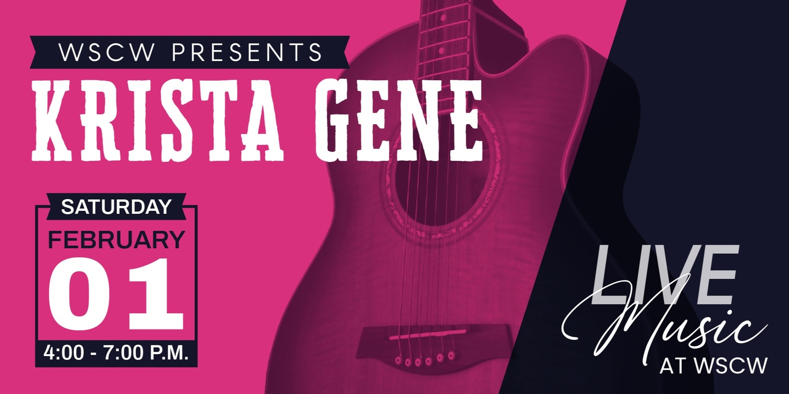 Banner image for Krista Gene Live at WSCW February 1