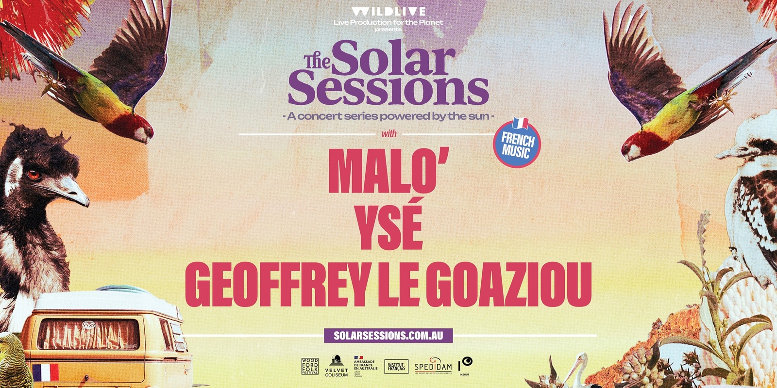 Banner image for The Solar Sessions with Malo', Ysé & Geoffrey Le Goaziou