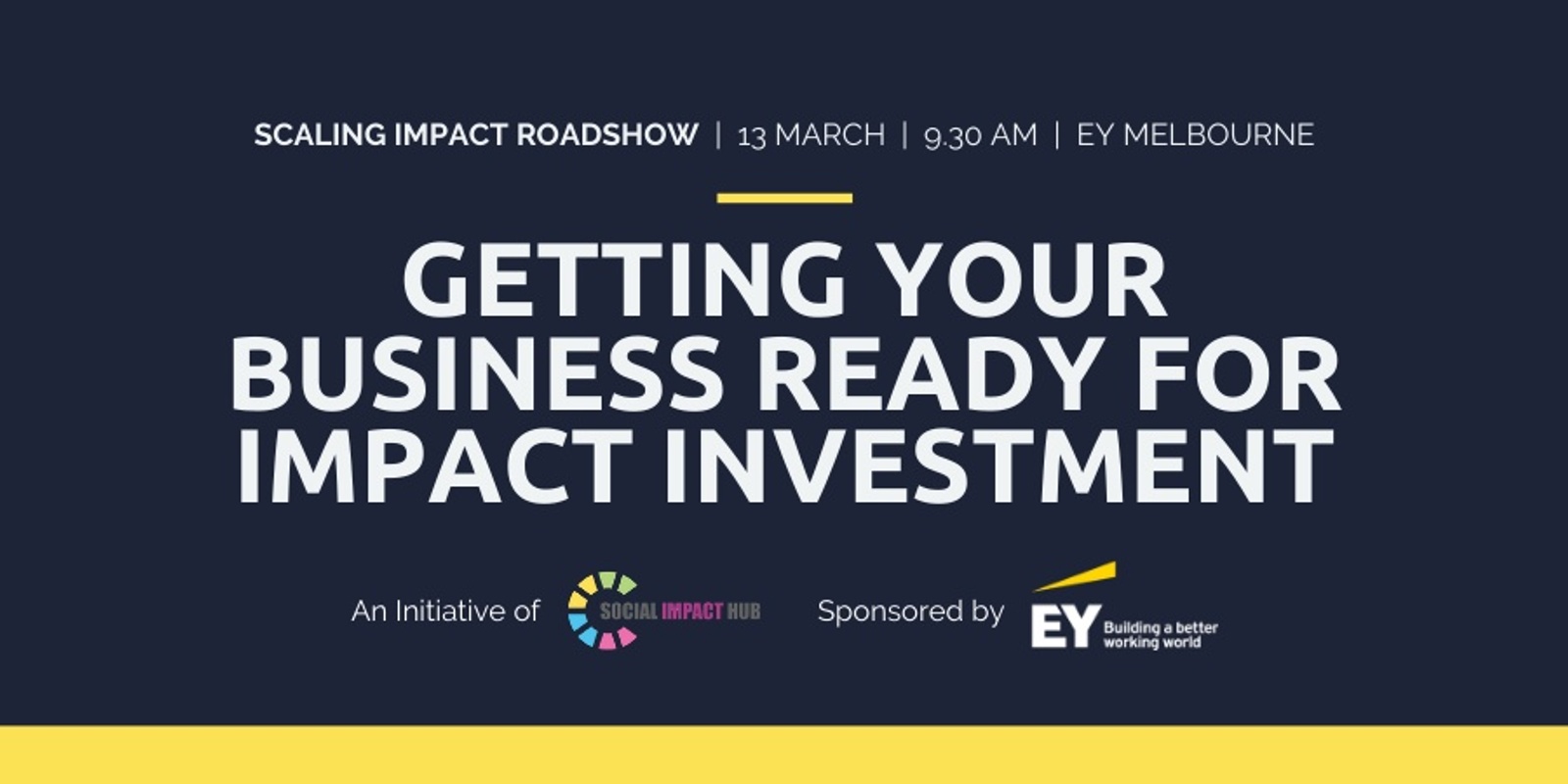 Banner image for Scaling Impact: the Impact Investment Readiness Journey