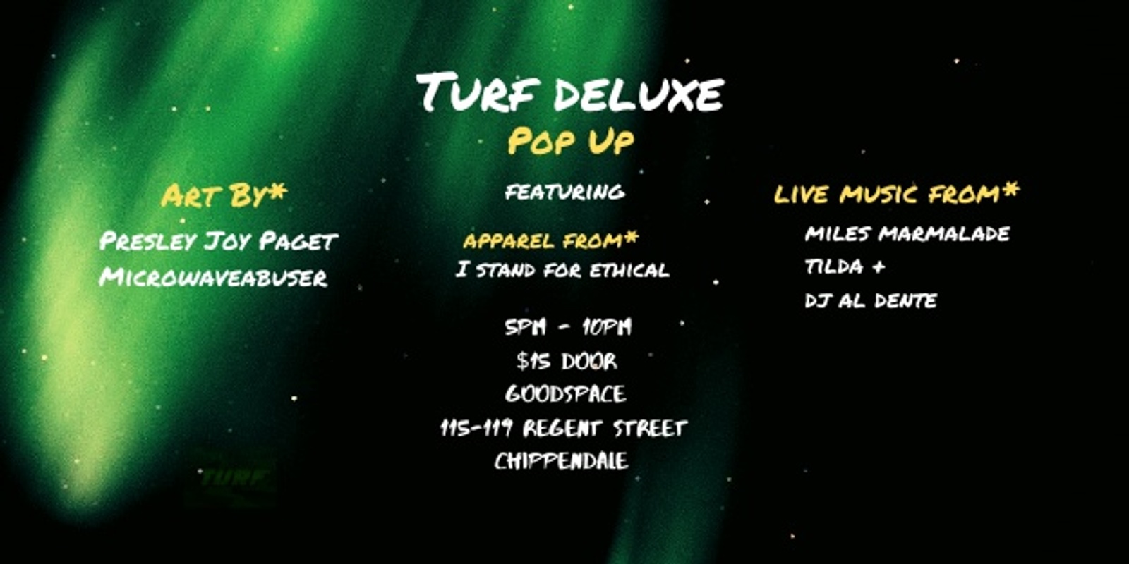 Banner image for TURF DELUXE Pop Up