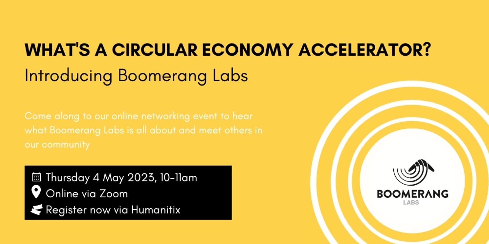 Banner image for What's a Circular Economy Accelerator? Introducing Boomerang Labs