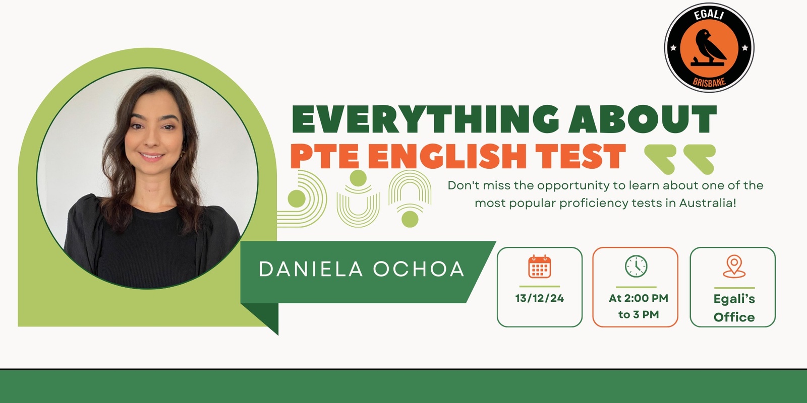 Banner image for Everything about PTE Test with Daniela Ochoa