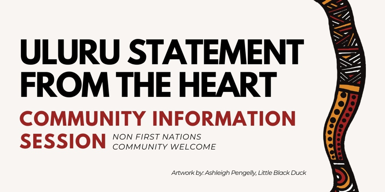 Banner image for Uluru Statement from the Heart - Community Information Sessions
