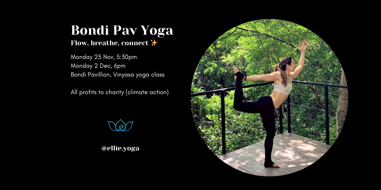 Banner image for 25 Nov, 5:30pm - Bondi Pav Yoga, Vinyasa Flow with Ellie