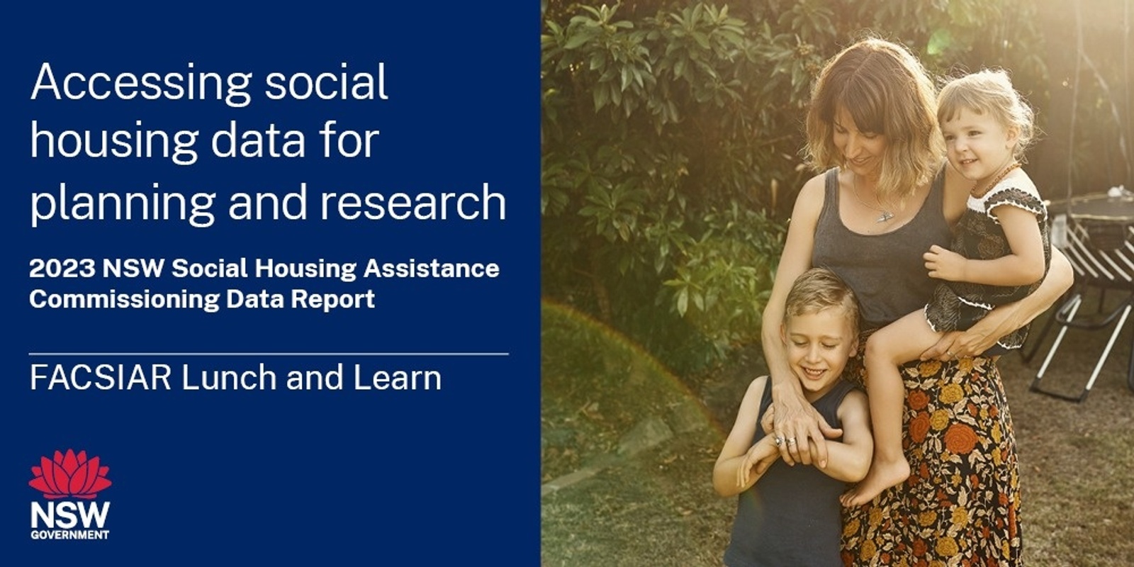 Banner image for Accessing social housing data for planning and research: 2023 NSW Social Housing Assistance Commissioning Data Report