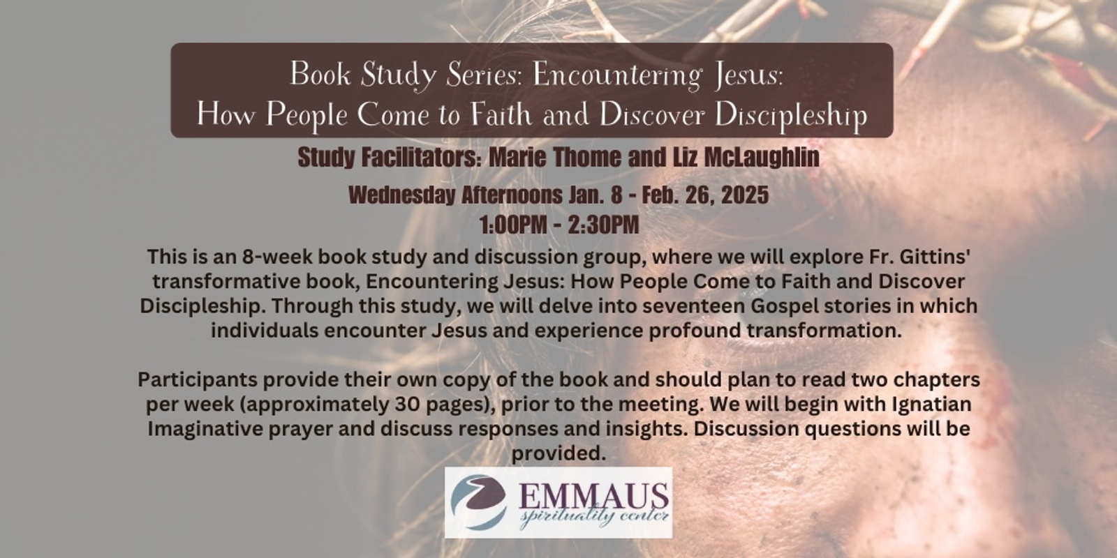 Banner image for Book Study Series: Encountering Jesus: How People Come to Faith and Discover Discipleship