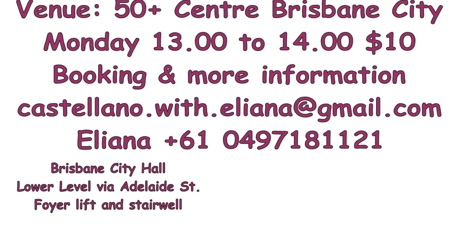 Banner image for Absolute Beginners Spanish Grammar Lesson With Eliana at Brisbane City Hall Basement 