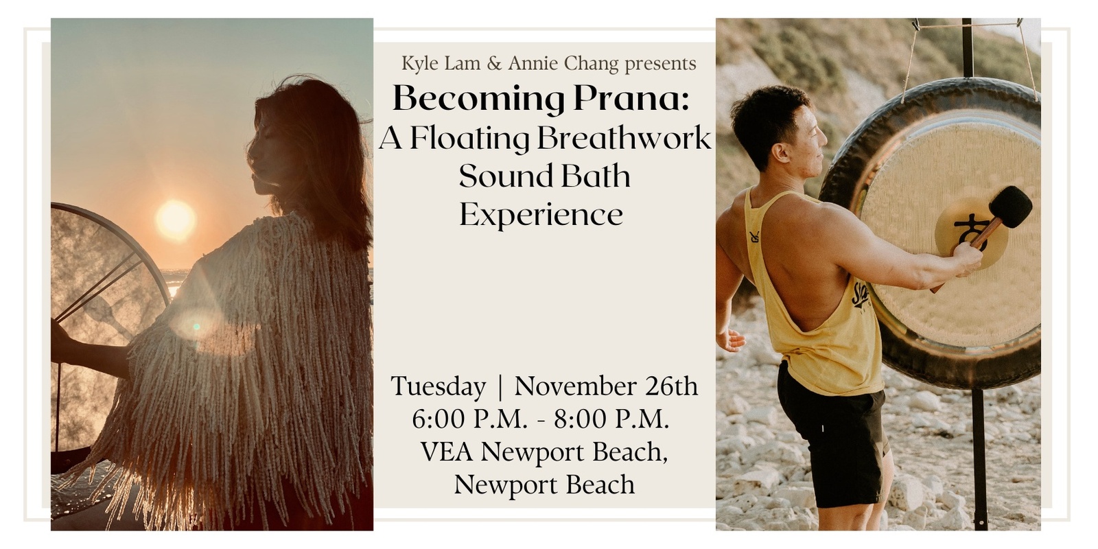 Banner image for Becoming Prana: A Floating Breathwork Sound Bath with Annie Chang (Newport)