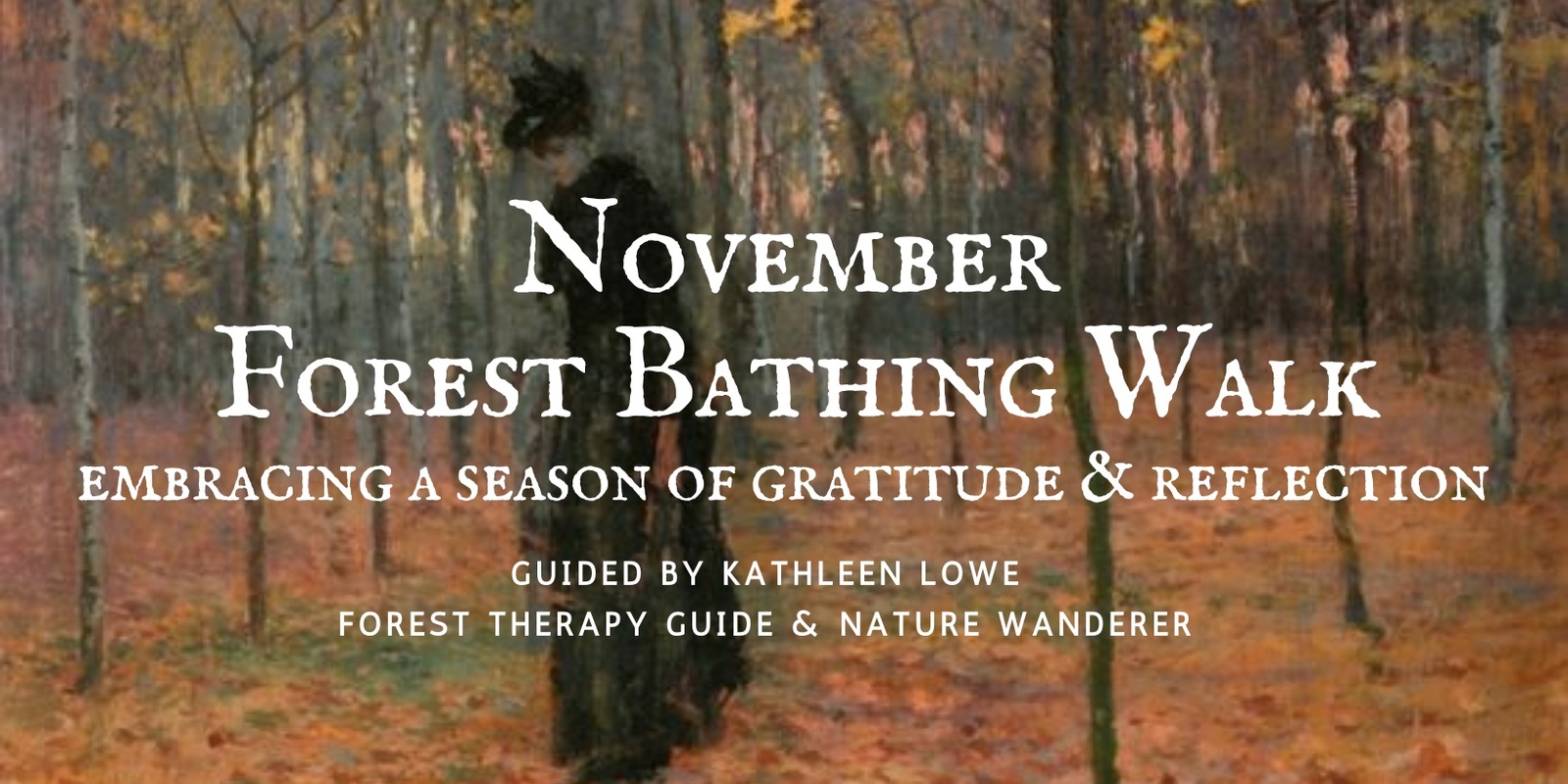 Banner image for November Forest Bathing Walk: Embracing a Season of Gratitude & Reflection