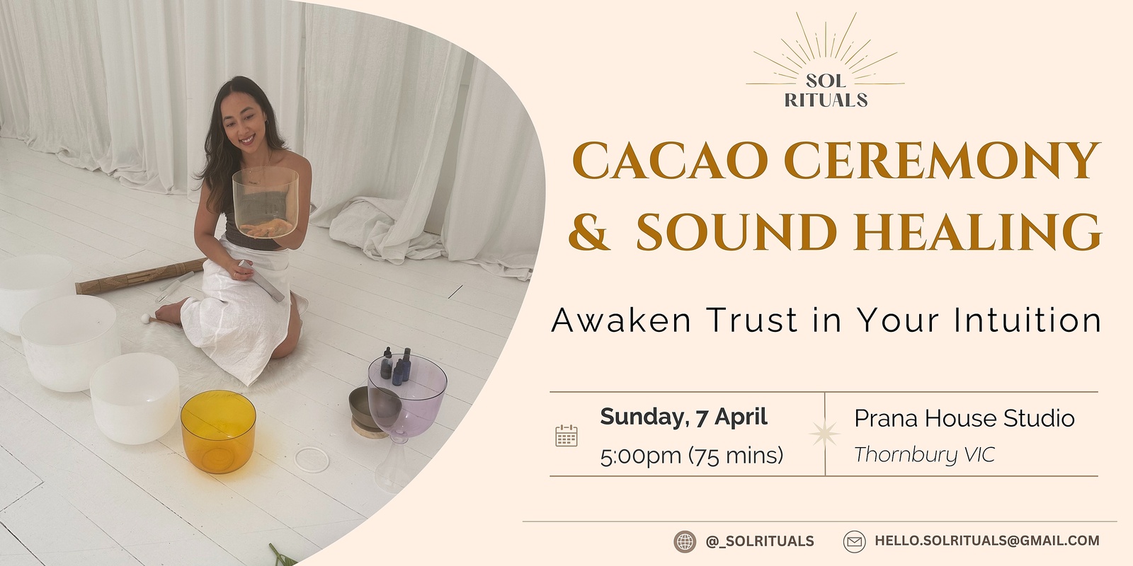 Banner image for Cacao Ceremony & Sound Healing - Intuitive Awakening