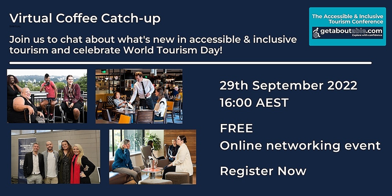 Banner image for Virtual Coffee Catch up - An AITCAP event (Accessible & Inclusive Tourism Conversation in the Asia-Pacific)