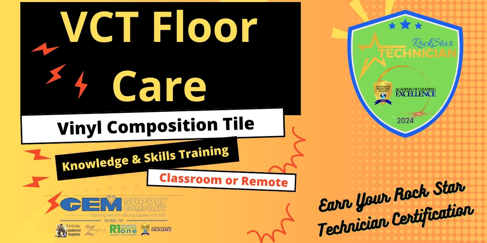 Banner image for Vinyl Composition Tile/VCT * Care & Marketing - Orlando Classroom/Remote * 4/10/24