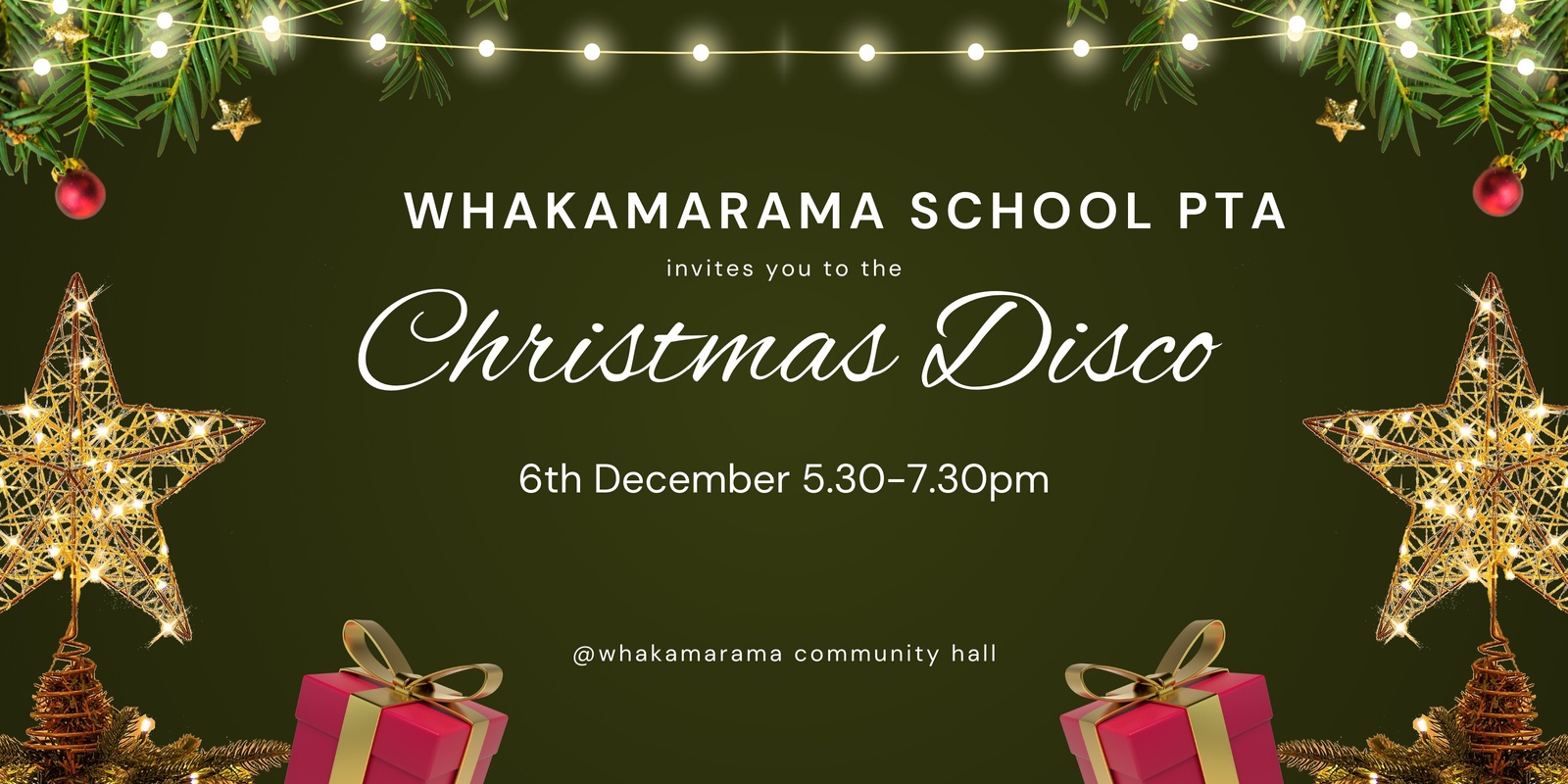 Banner image for Whakamārama School PTA Christmas Disco