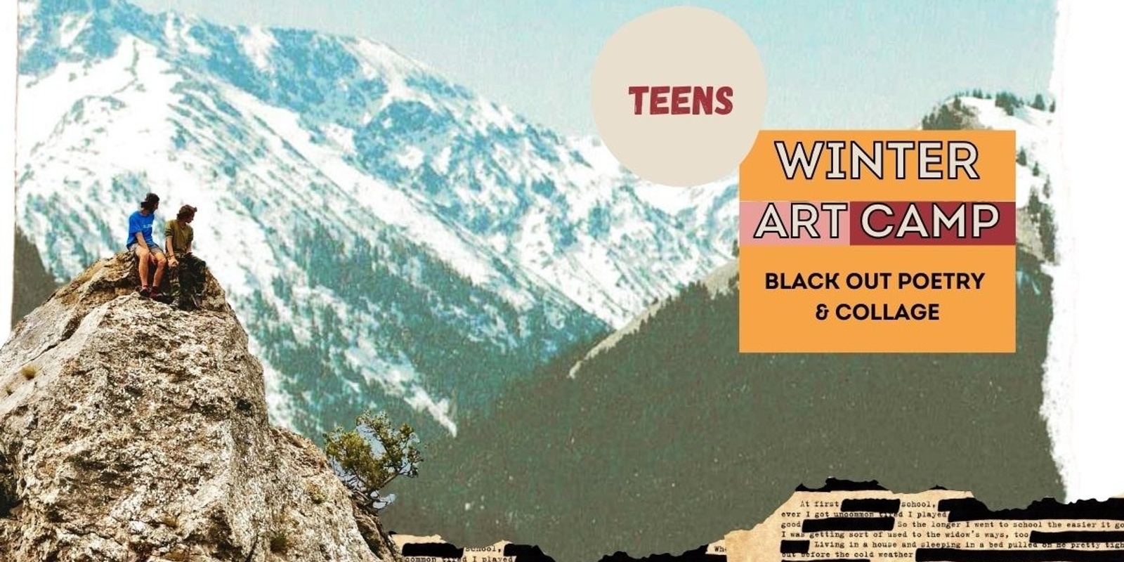 Banner image for Winter Art Camp: Black-out Poetry & Collage
