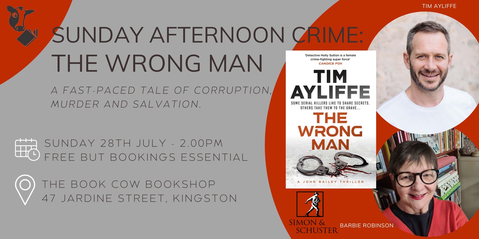 Banner image for Book Chat - The Wrong Man by Tim Ayliffe, with Barbie Robinson
