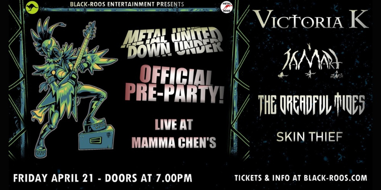 The official pre-party event to Metal United Down Under!