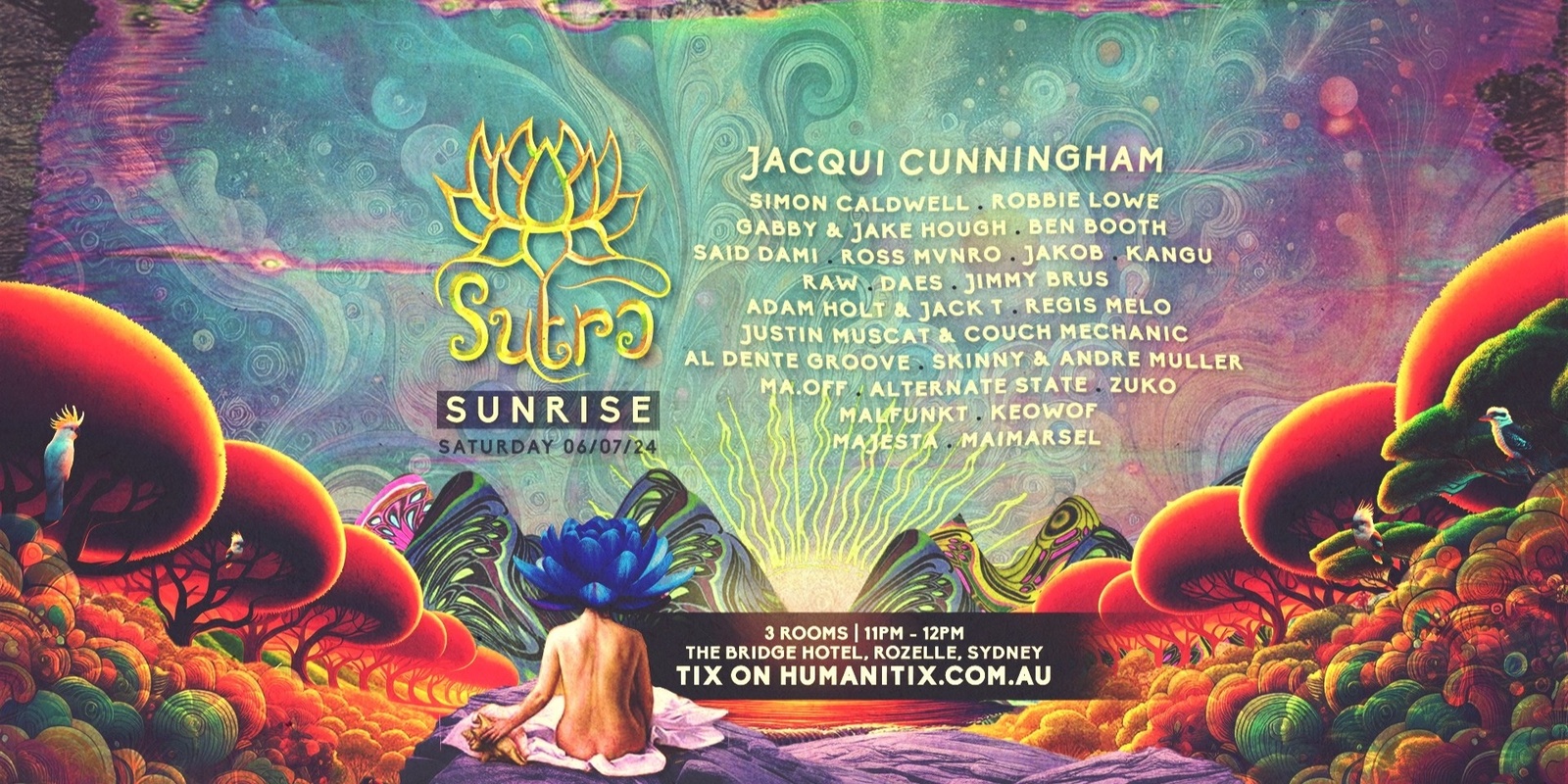 Banner image for SUTRA Sunrise @ The Bridge Hotel //FT. JACQUI CUNNINGHAM // JULY 6TH // 13HRS