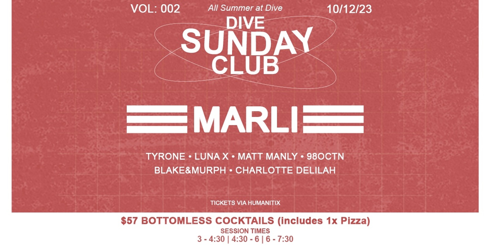 Banner image for DIVE SUNDAY CLUB: MARLI