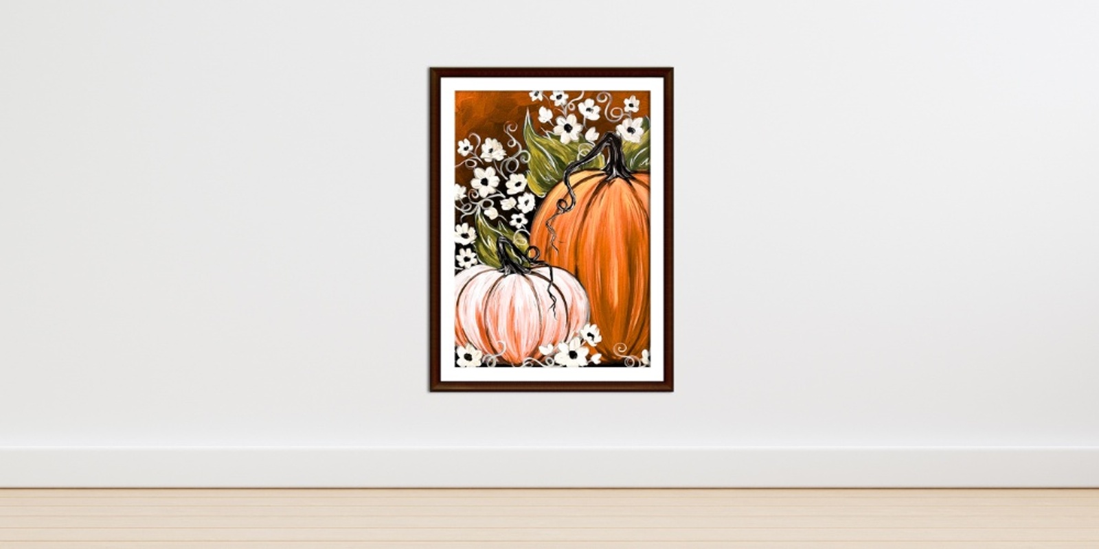 Banner image for Floral Pumpkin Patch Instructed Painting Event 