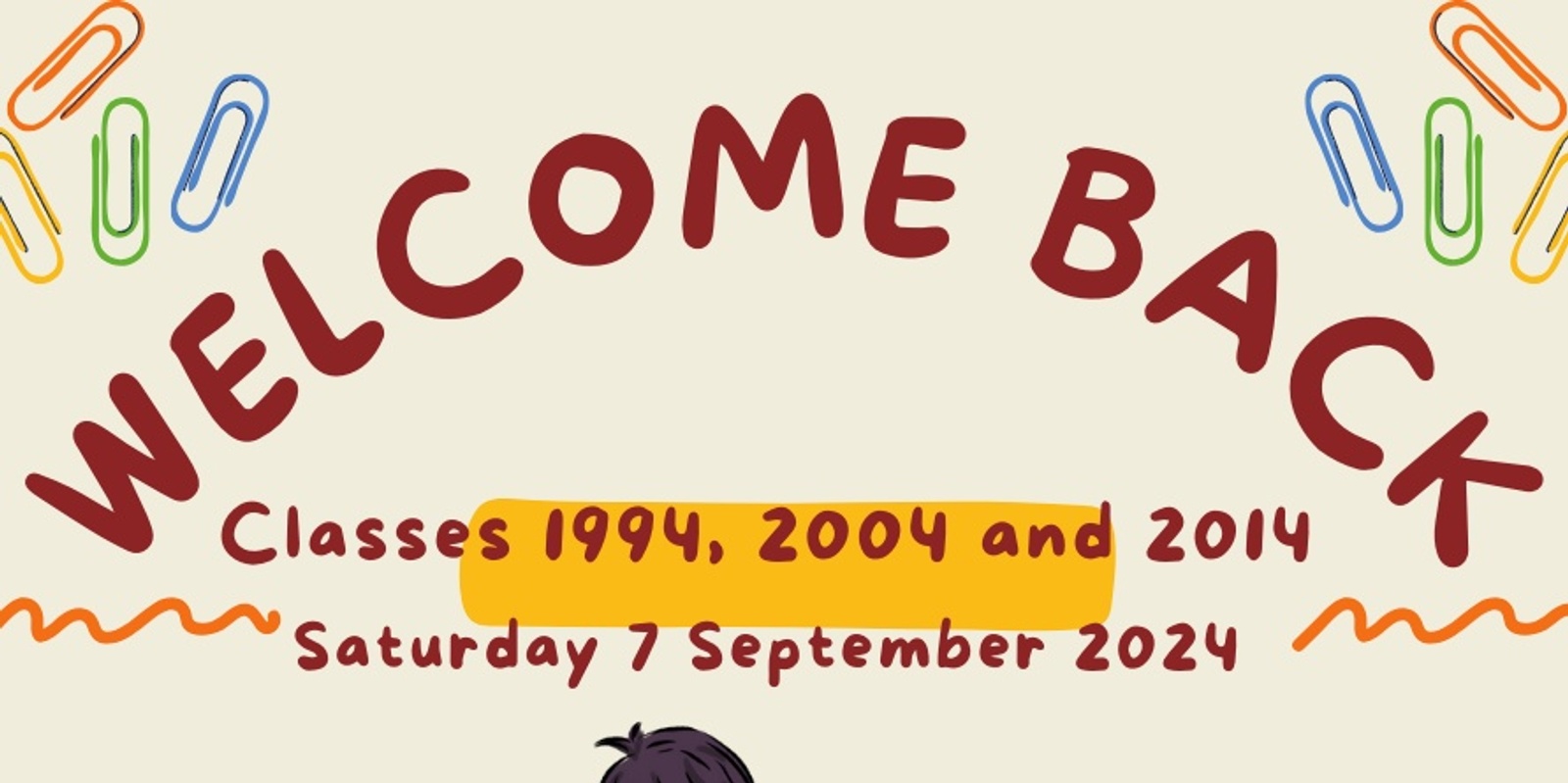 Banner image for Collegians Welcome Back Function - Class of 1994, 2004 and 2014