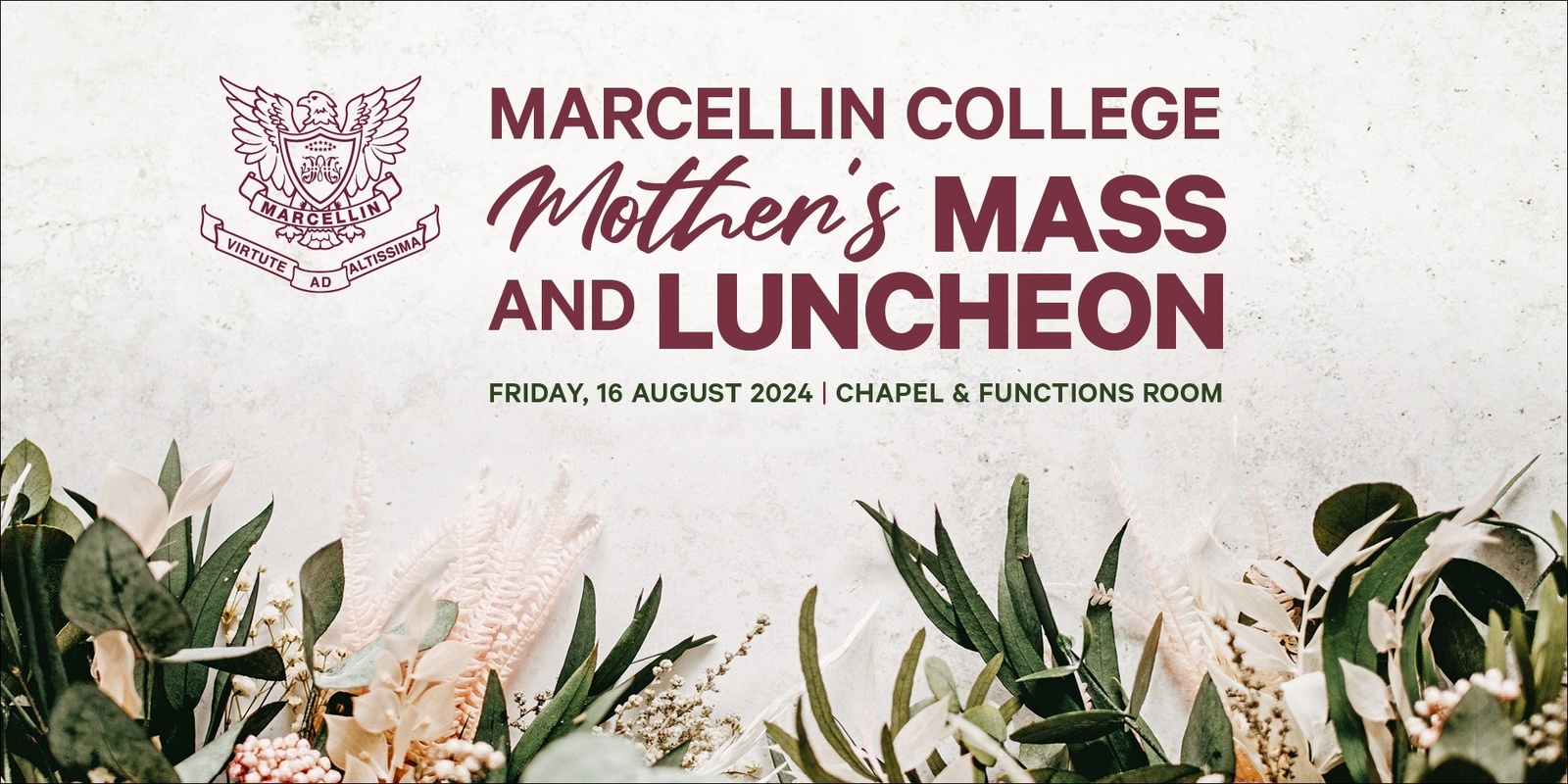 Banner image for Marcellin Mums Mass & Luncheon 2024