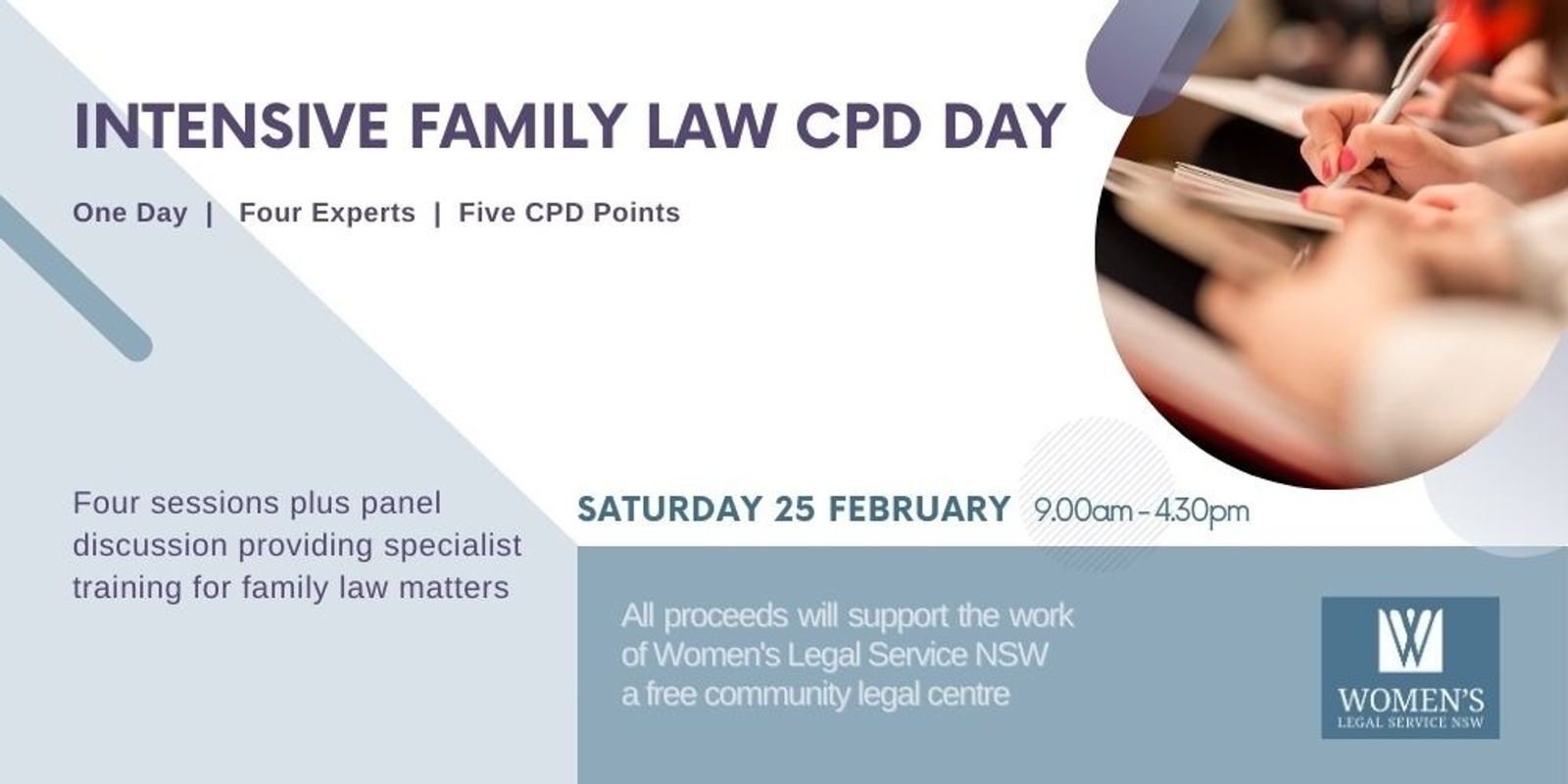 Banner image for Women's Legal Service NSW Intensive Family Law CPD Day