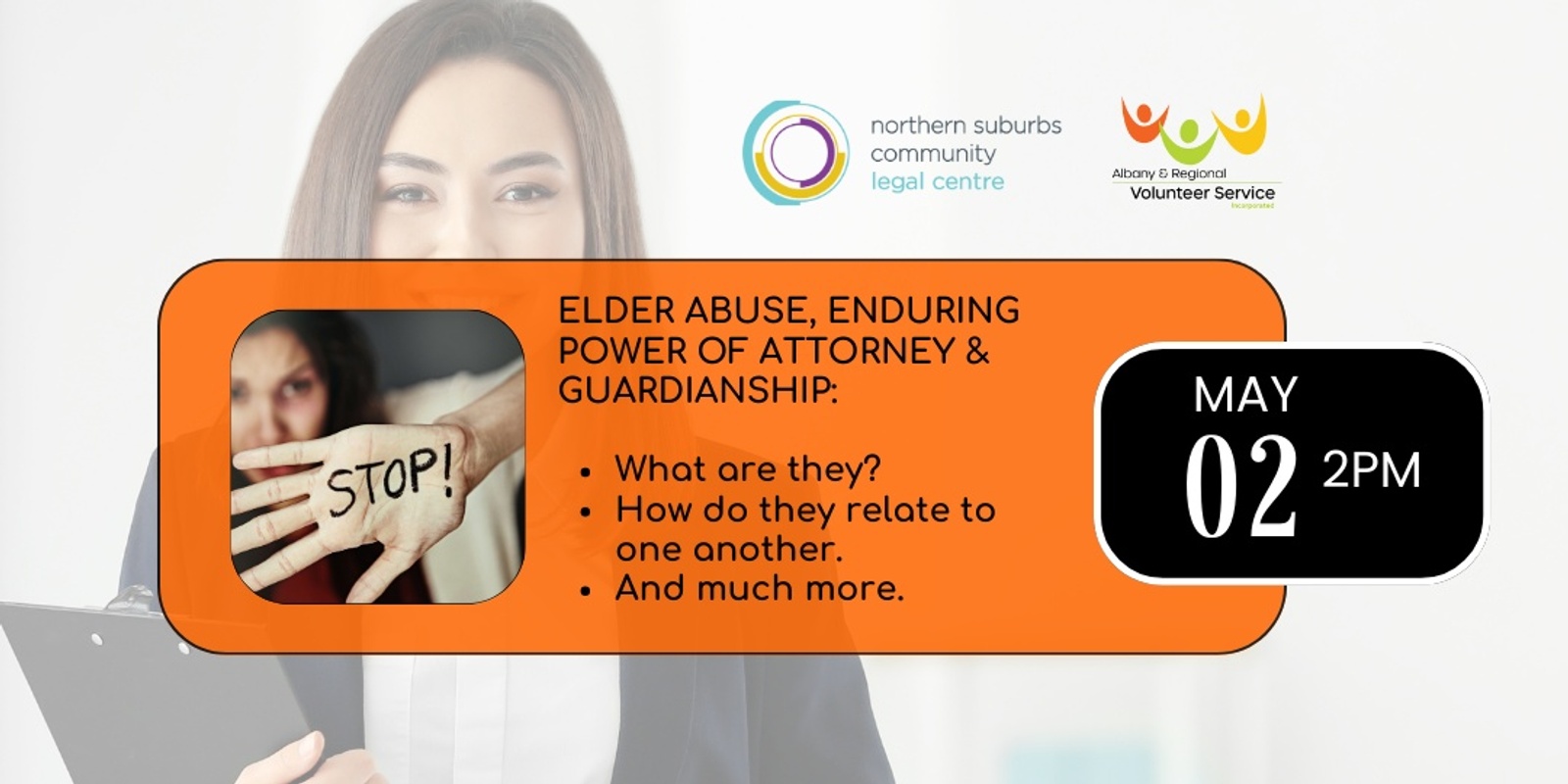 Banner image for Elder Abuse, Enduring Power of Attorney & Guardianship.