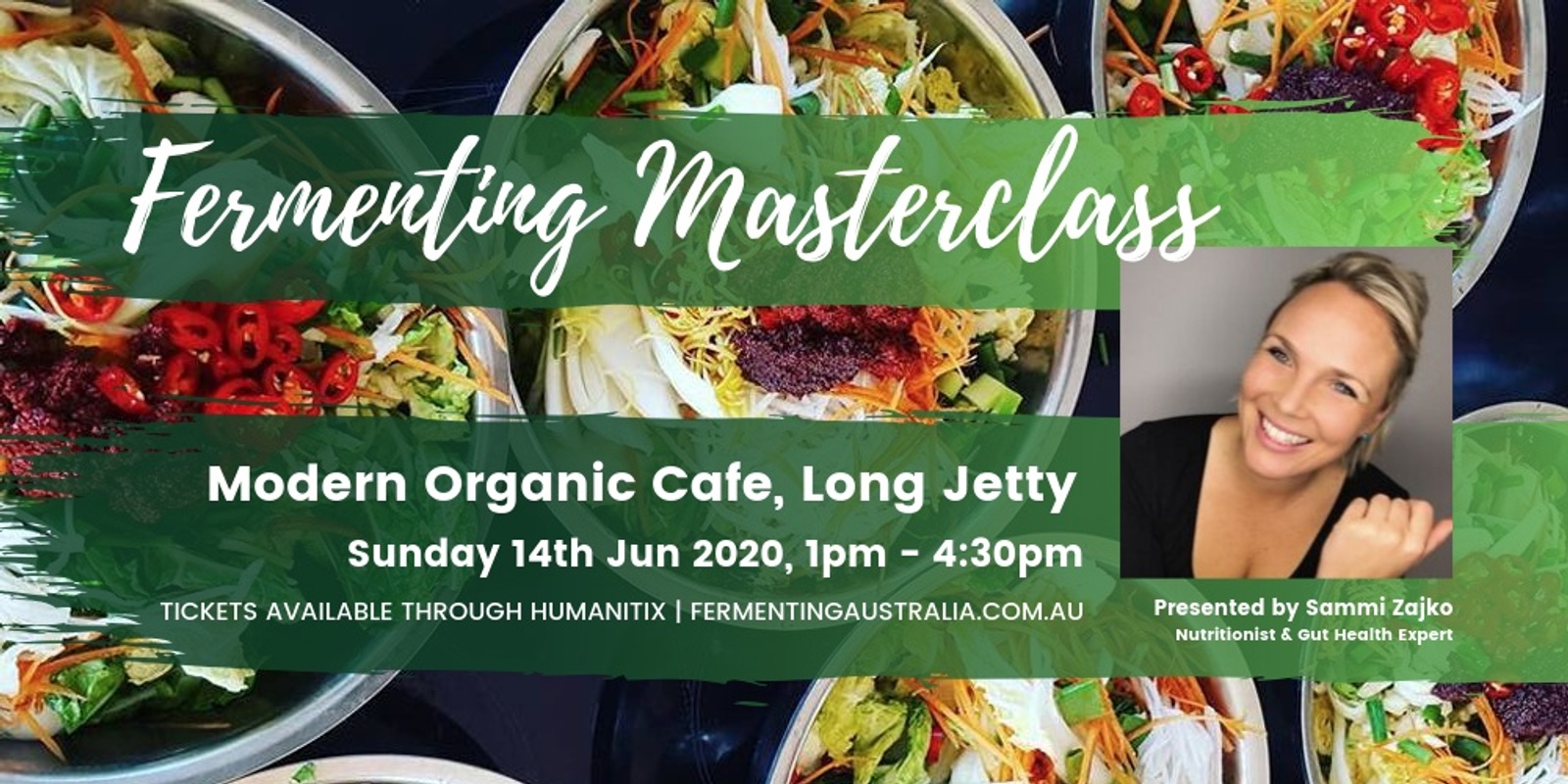 Banner image for June Fermentation Masterclass at Modern Organic Cafe, Long Jetty