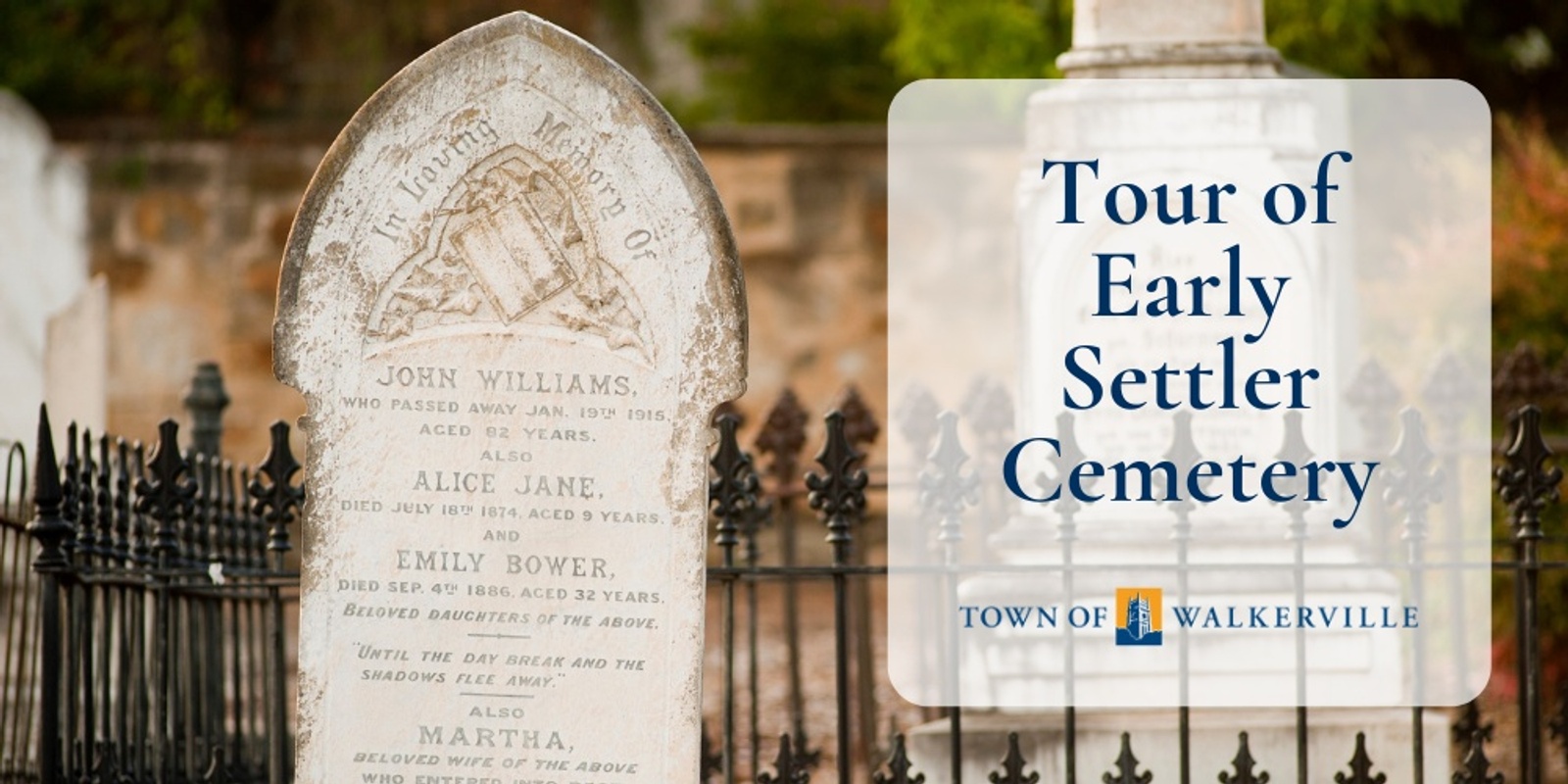 Banner image for Tour of Early Settler Cemetery