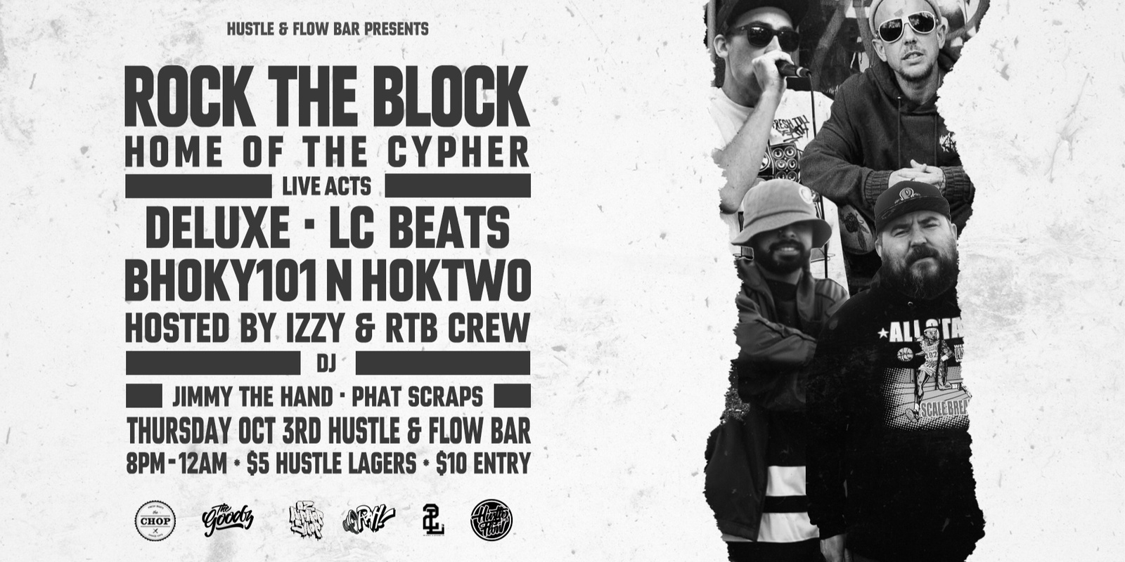 Banner image for ROCK THE BLOCK - DELUXE / LC BEATS / BHOKY101 N HOKTWO