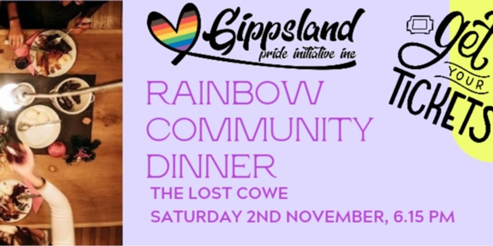 Banner image for Rainbow Community Dinner at the Lost Cowe