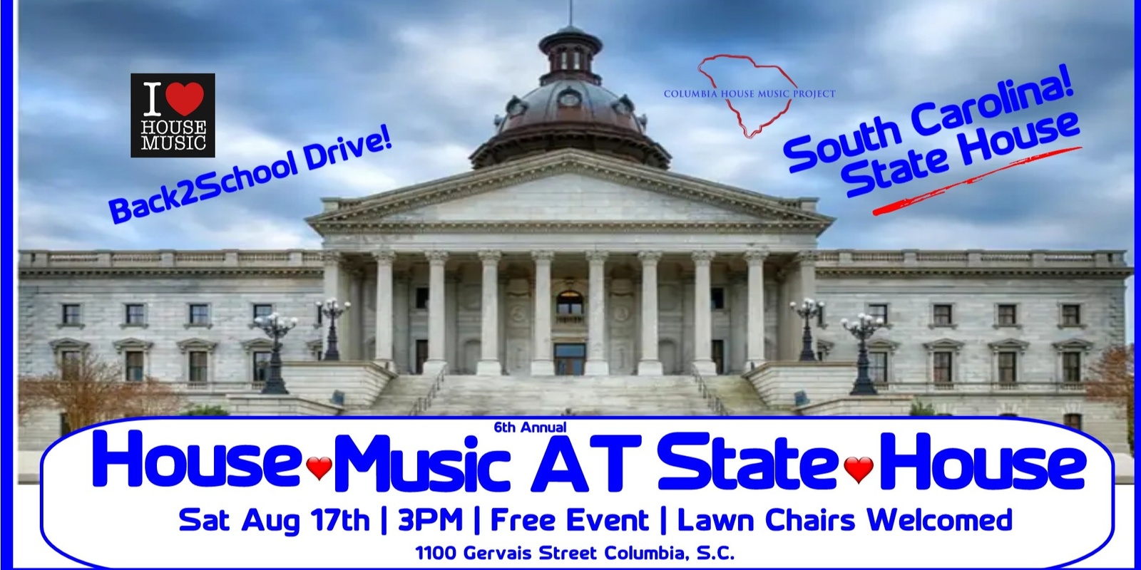 Banner image for House Music At State House - House Music ALL Day Long!