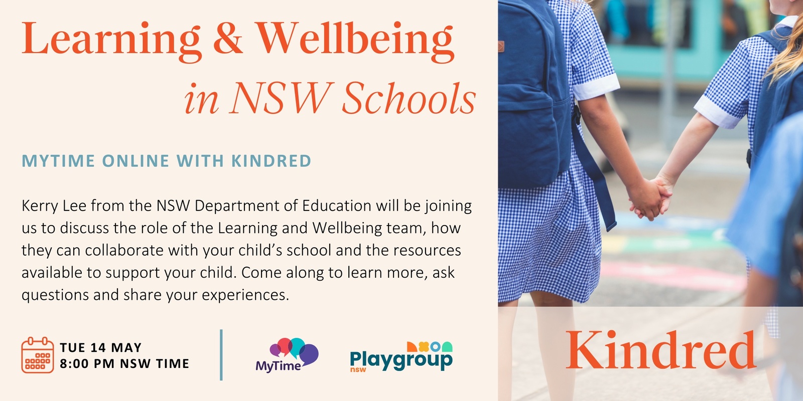 Banner image for Learning and Wellbeing in NSW Schools: MyTime Online with Kindred