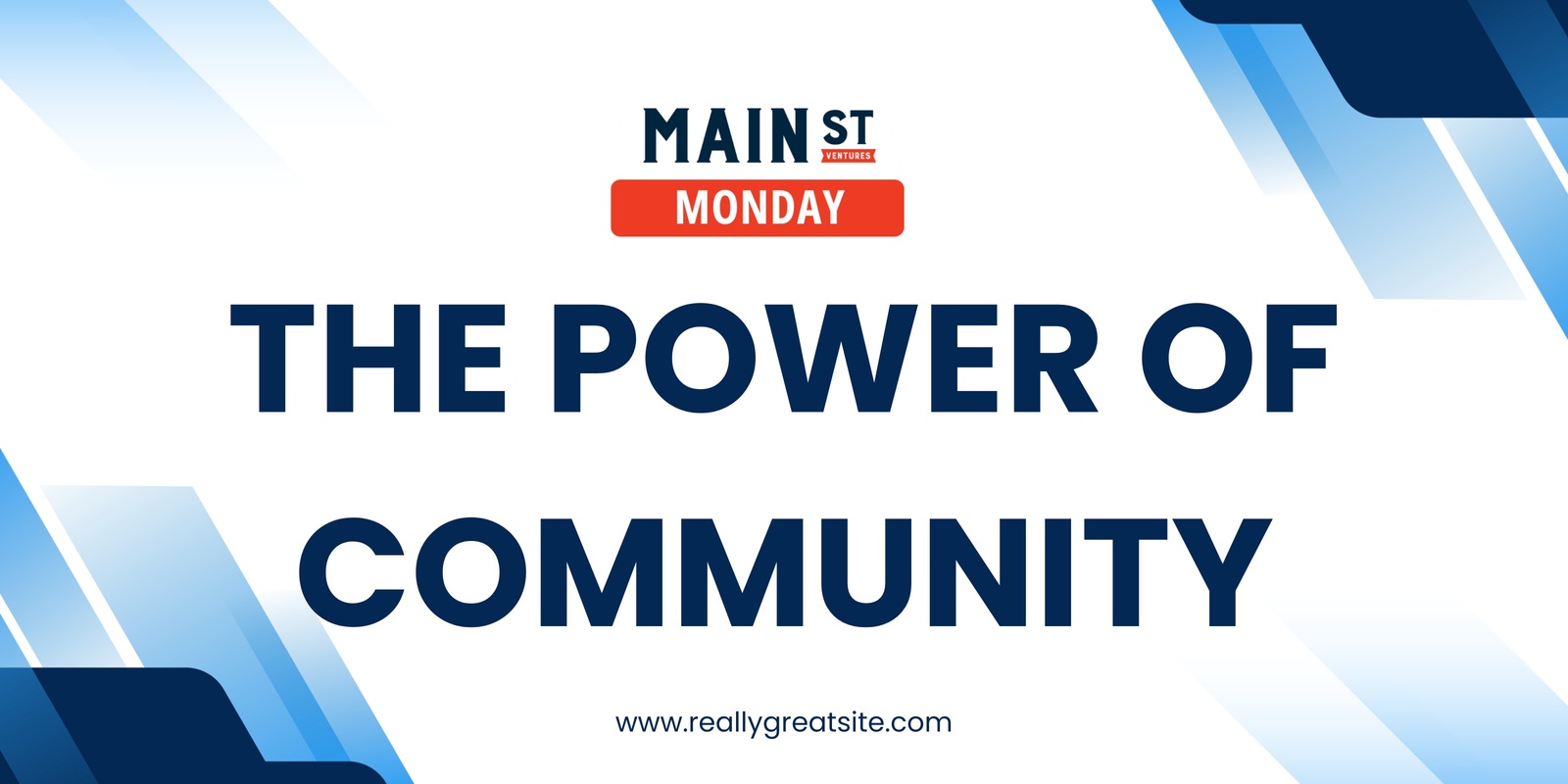 Banner image for Main Street Monday: The Power of Community