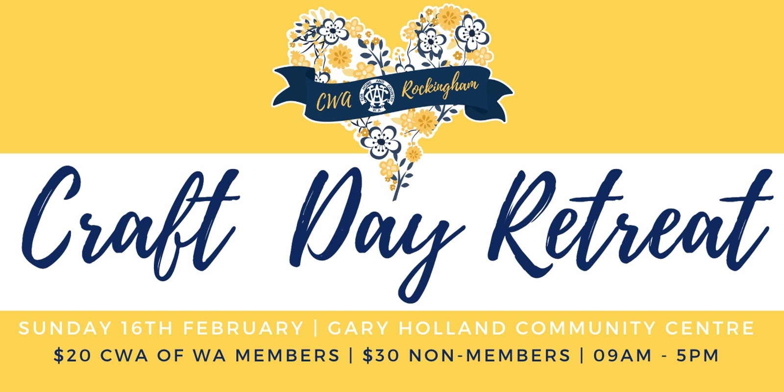 Banner image for CWA Rockingham - Craft for a Cause - Day Retreat - February 2025