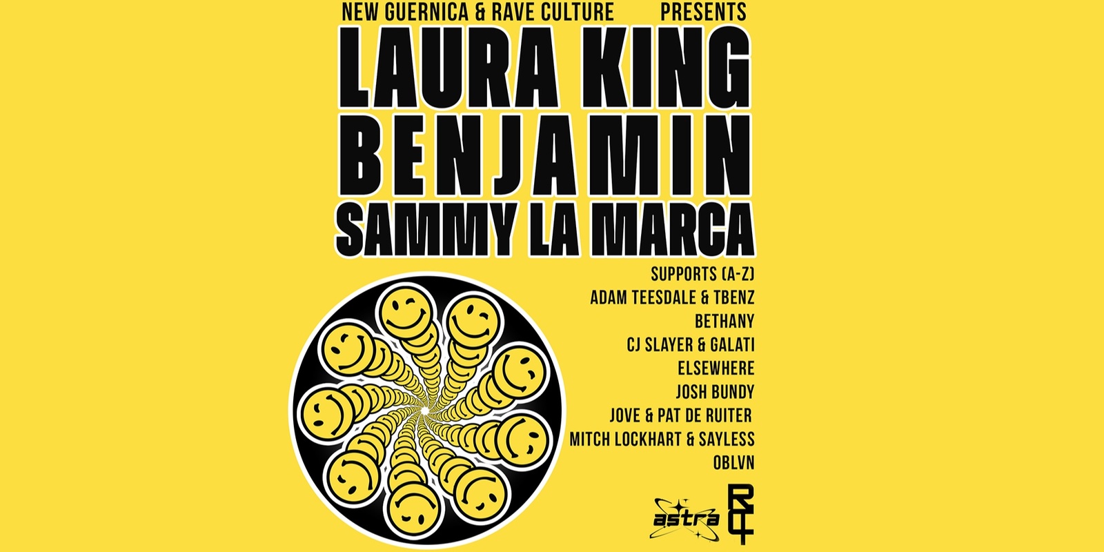 Banner image for LAURA KING, BENJAMIN , SAMMY LA MARCA - KINGS BDAY WEEKEND - NEW GUERNICA - Limited Tix On Door - 