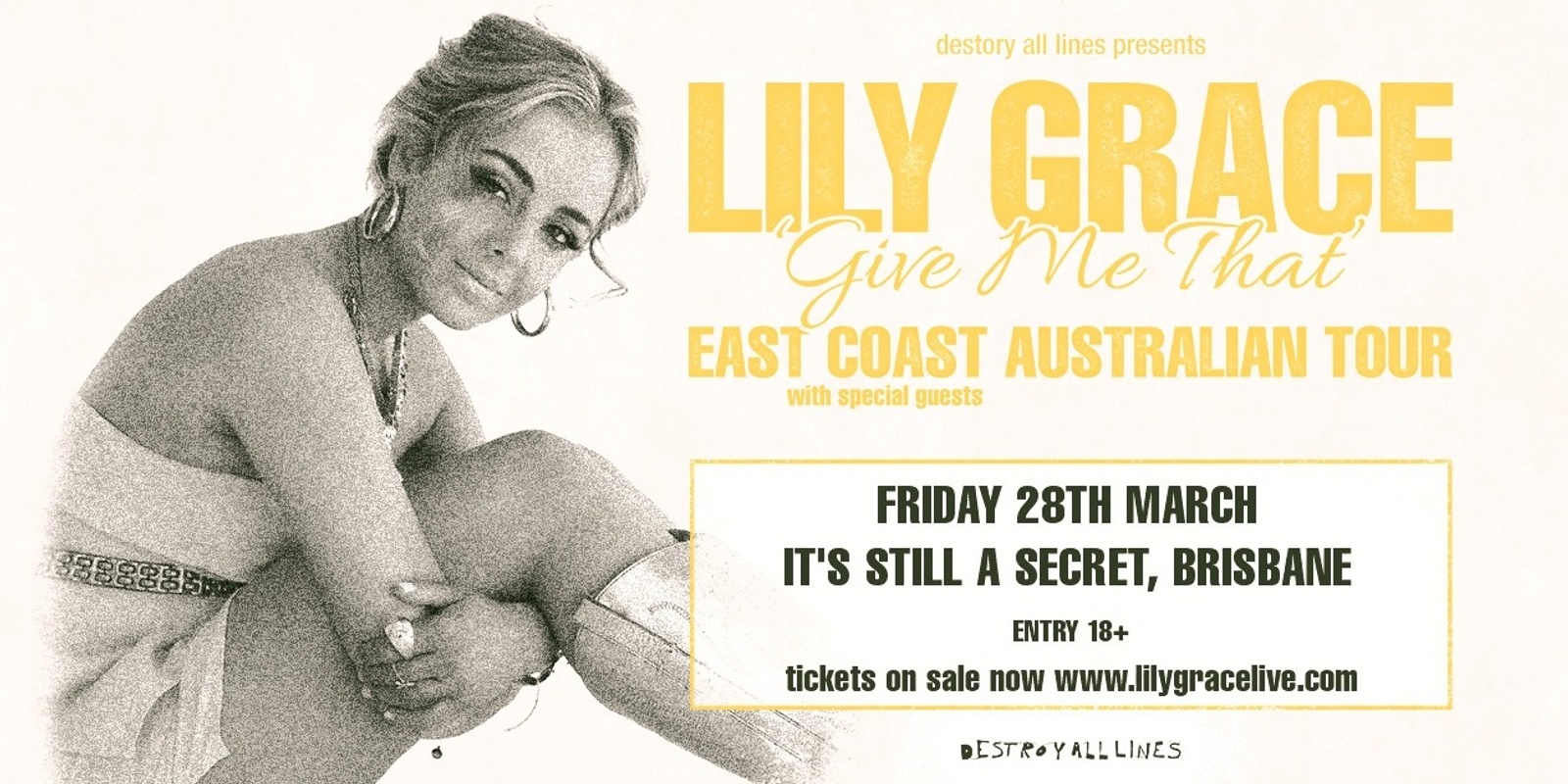 Banner image for Lily Grace: "Give Me That" East Coast Australian Tour | Brisbane