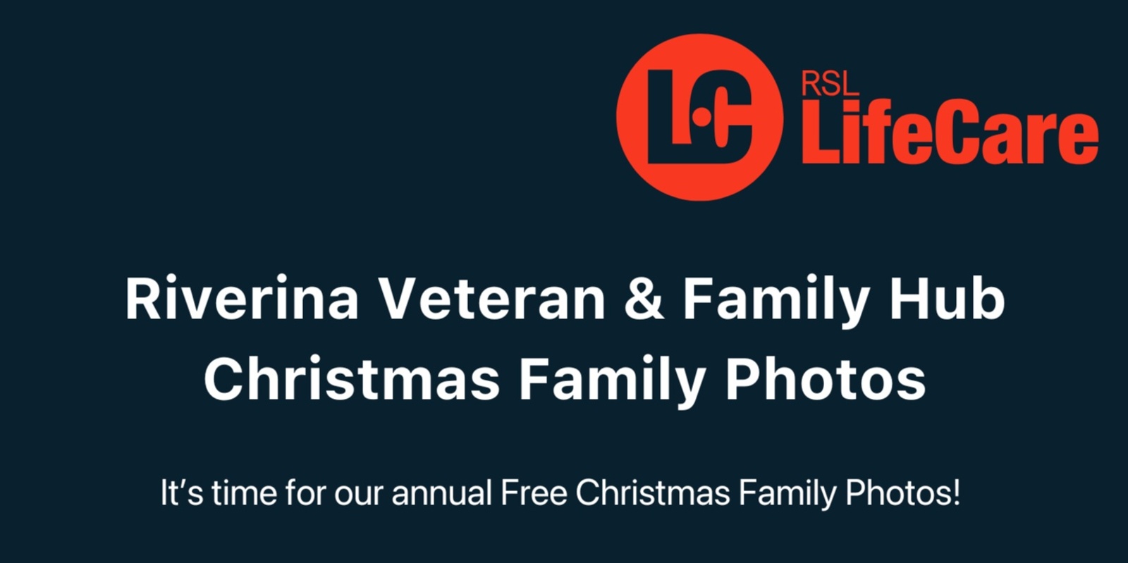 Banner image for Riverina Veteran & Family Hub FREE Family Christmas Photos!