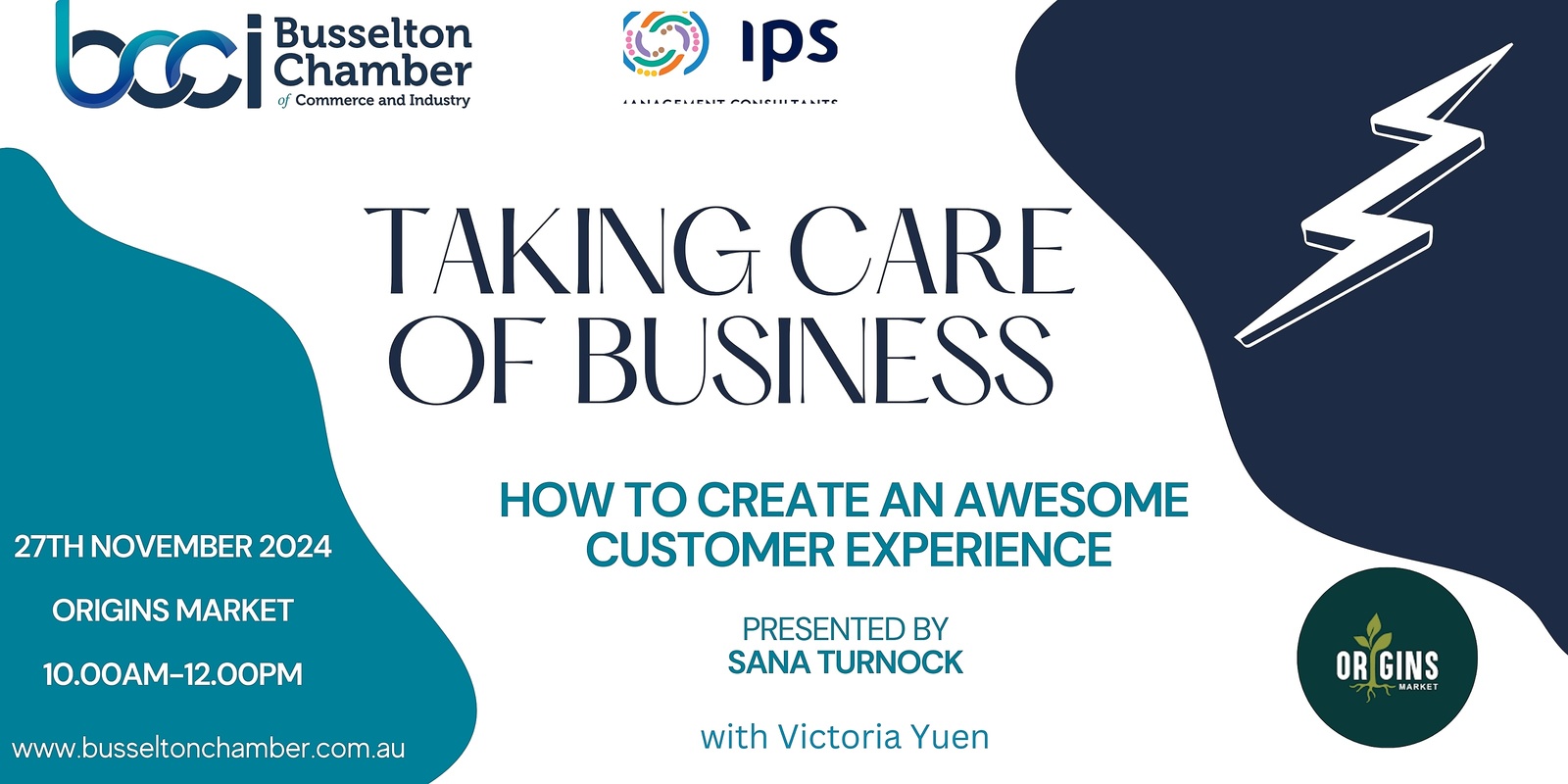 Banner image for TAKING CARE OF BUSINESS - HOW TO CREATE AN AWESOME CUSTOMER EXPERIENCE