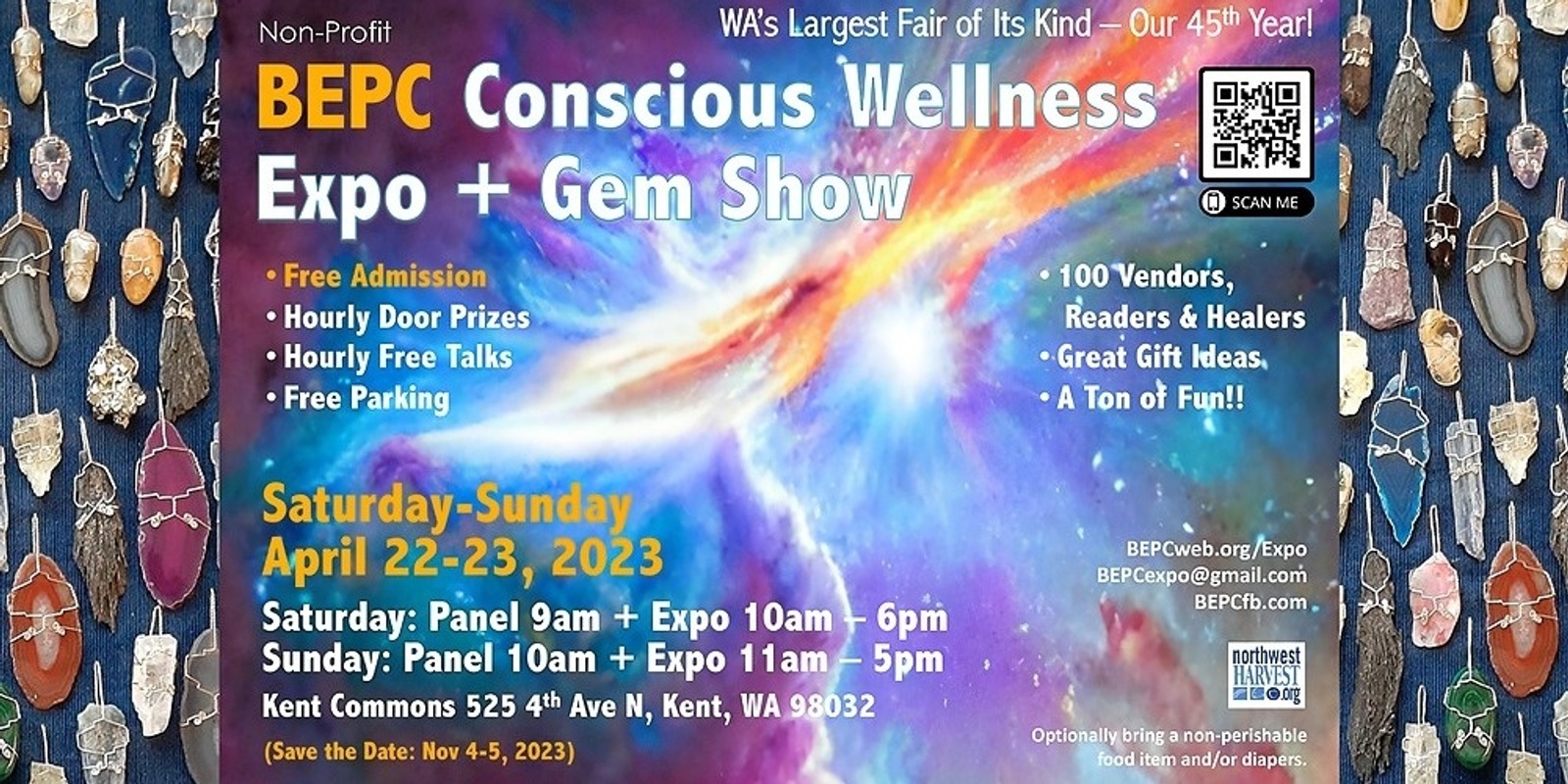 2Day BEPC Gem Show + Conscious Wellness EXPO, 100 Booths, 20+ Talks