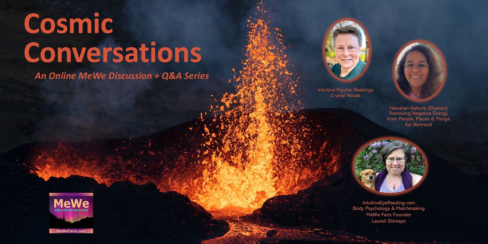 Banner image for Cosmic Conversations, an Online MeWe Discussion Series with Audience Q&A on 1-12-25