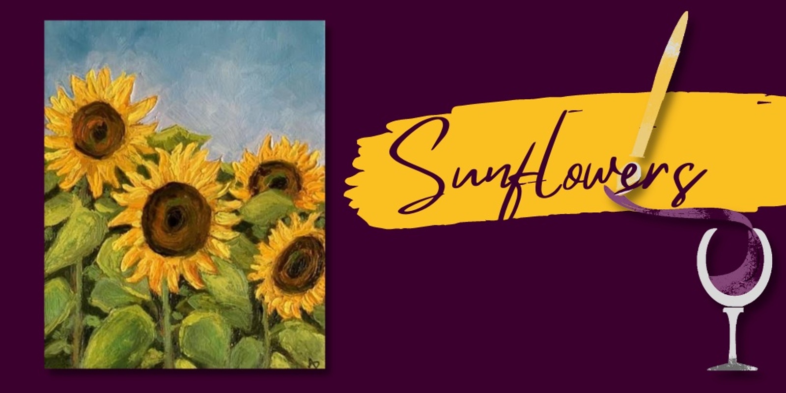 Banner image for SUNFLOWERS Non-alcoholic Paint & Sip | Outpour Studio, Berwick