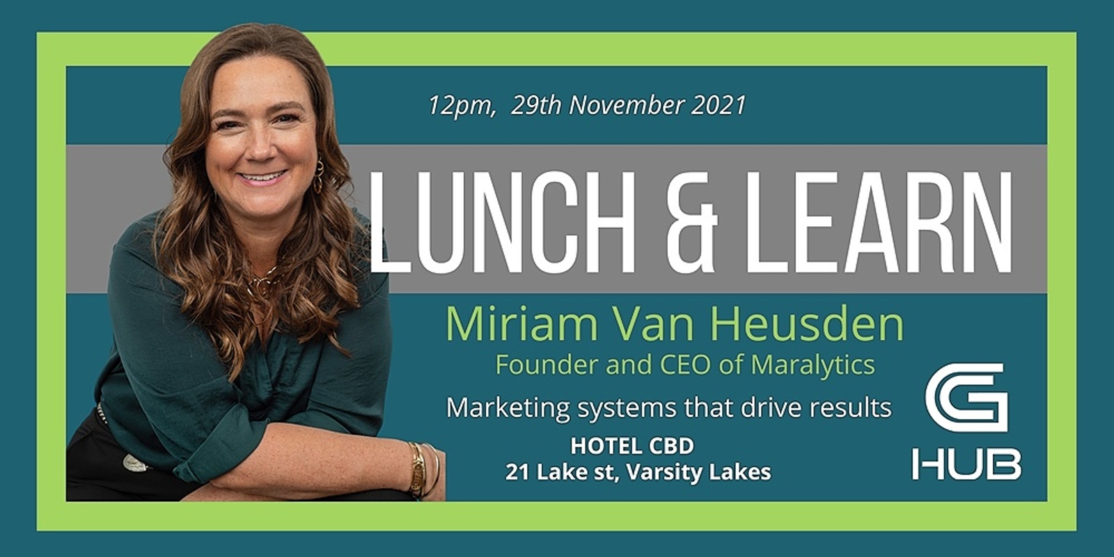 Banner image for LUNCH AND LEARN with Miriam Van Heusden