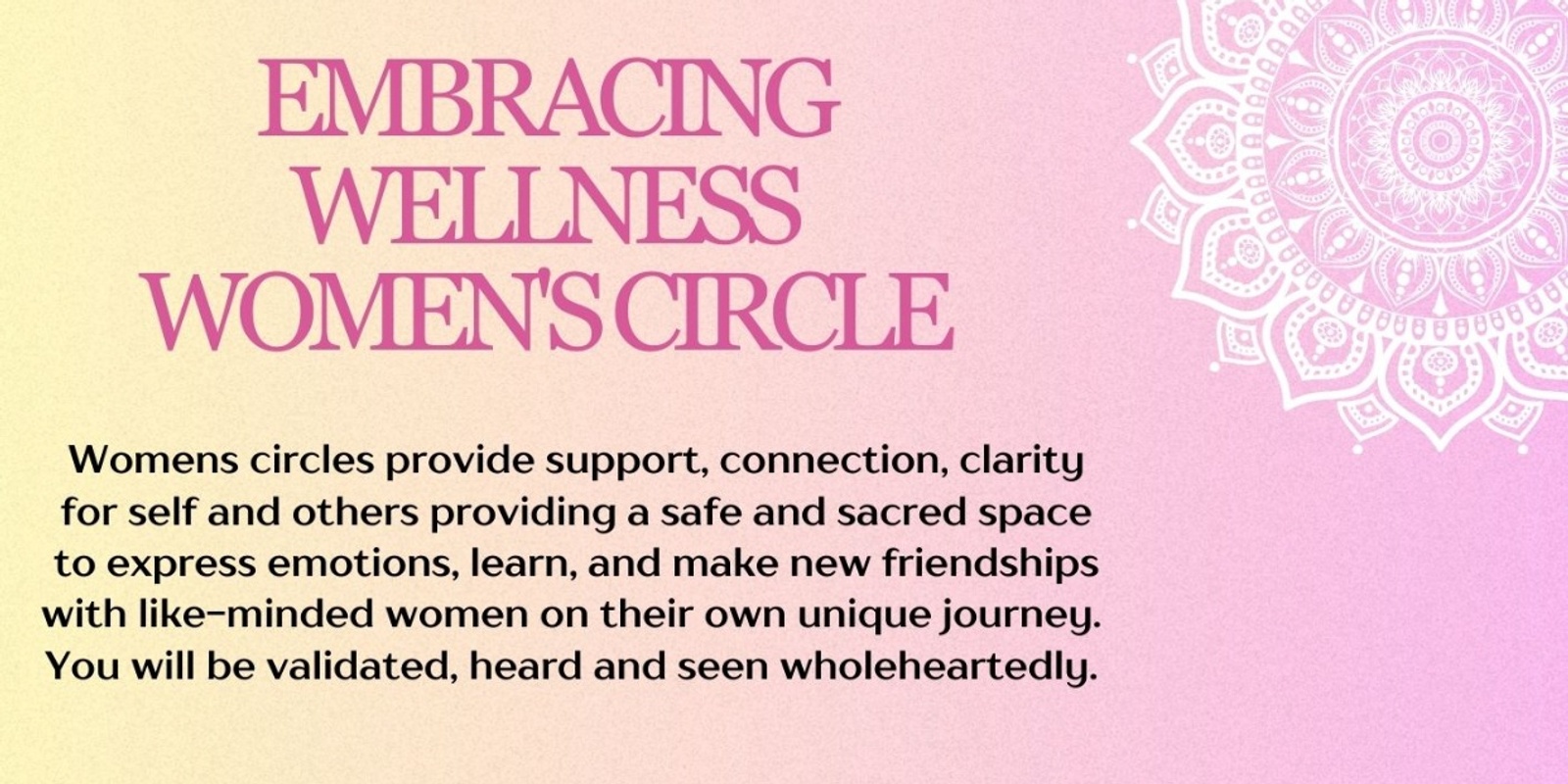 Banner image for Embracing Wellness Women’s Circle