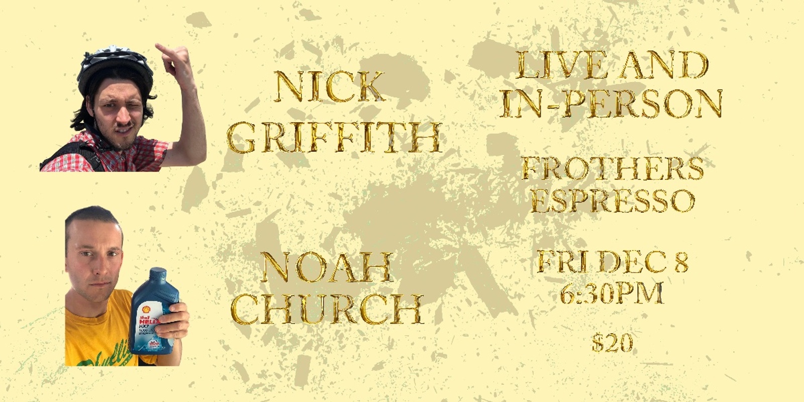 Banner image for Nick Griffith & Noah Church - Live and In-Person