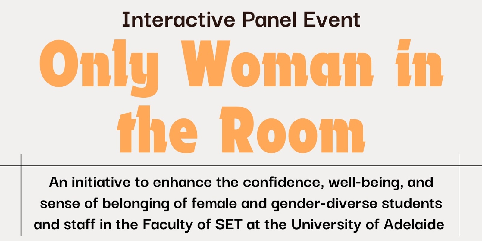 Banner image for Only Woman in the Room – A panel event