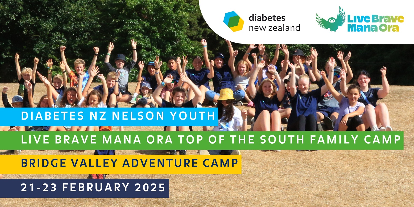 Banner image for Diabetes NZ Nelson Youth: Top of the South Family Camp 2025