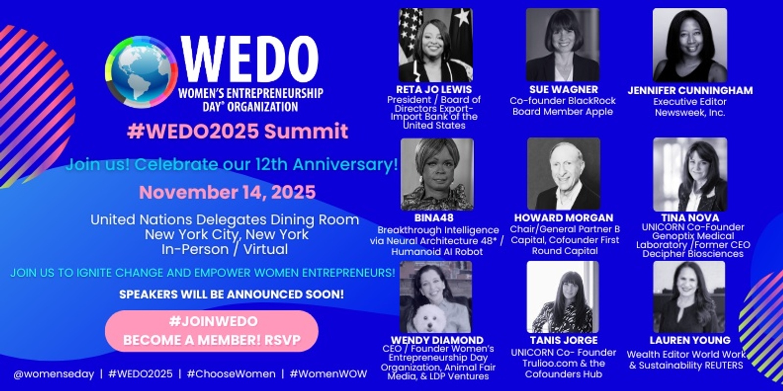 Banner image for #WEDO2025 Summit November 14, 2025 Women’s Entrepreneurship Day Organization 